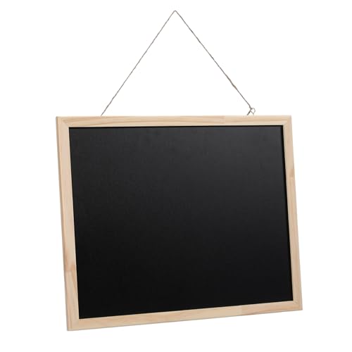 HOMSFOU Wooden Single Sided Hanging Chalkboard for Wall Mounting Erasable Message Board Sign with Smooth Writing Surface Space-Saving Wall Chalk Sign for Home Office Bar and Special Event