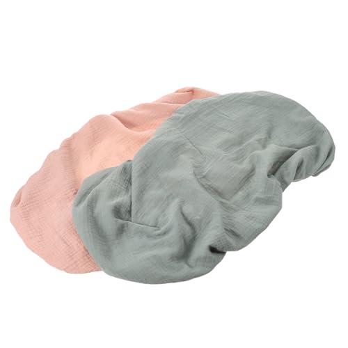 TOYANDONA 2 Piezas Sábanas Bajeras para Cuna de Muselina de Hilo para Bebés, Diseño Elástico Alrededor, Ligeras y Suaves, Ideales para Habitaciones Infantiles y Colchones de Cuna