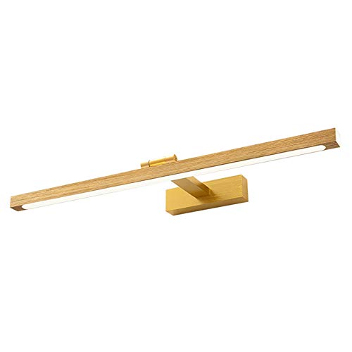 Iluminación LED para espejo de baño dorada con aplique frontal giratorio de 60cm 12W