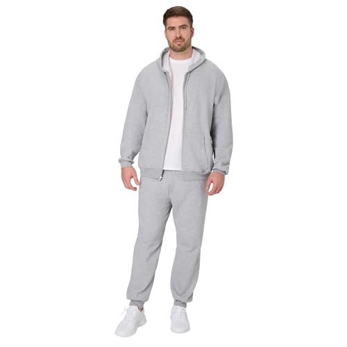 Image of Hanes Men's Zip-up Hoodie, Ecosmart Fleece Full-zip Hoodie for Men, Hooded Sweatshirt