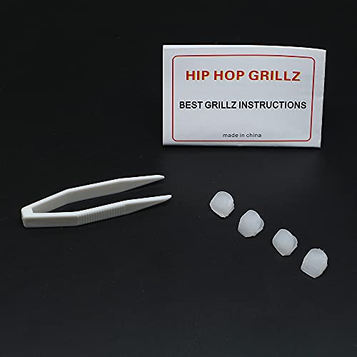 Lureen 14K Gold 4 Pc Vampire Dracula Single Metal Fangs Hip Hop Teeth Grillz Set #TOP4