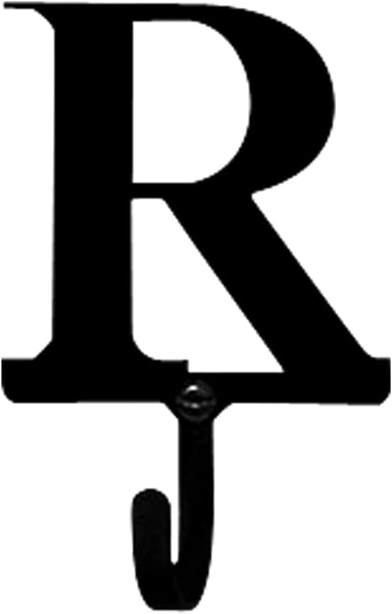 Village Wrought Iron Letter R Wall Hook Small