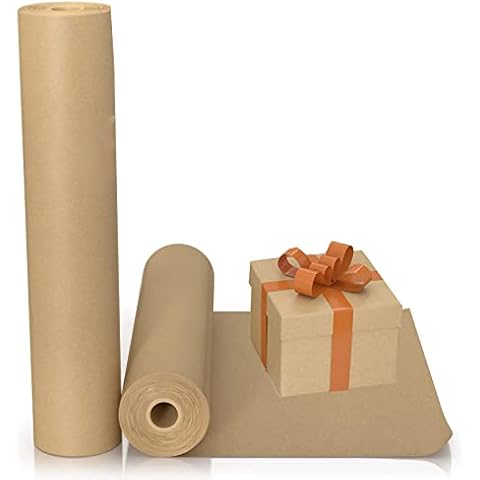 Kraft Paper Roll -11.81” x 164' Brown Natural Kraft Wrapping Paper for Packing Recyclable Craft Construction Packing Paper for Moving,Shipping, Floor Covering Cover