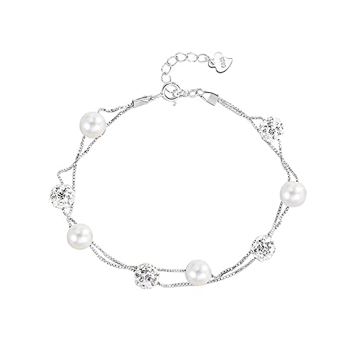 ORiTi 925 Sterling Silver Bracelet for Women Adjustable Bracelet & Bangles Birthday Mothers Day Jewelry Gifts for Mom Girlfriend Silver