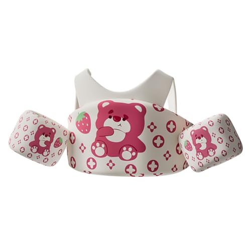 YUEWO Toddler Swim Vest, Cute Toddler Floaties for 22-60 Lbs Kids Swim Training Equipment Arm Band Floaties Water Wings for Beach Swimming Pool