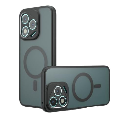 Kukoufey Compatible with Honor 400 Lite Case Cover,Compatible with MagSafe,Compatible with Honor 400 Lite ABR-NX1 ABR-N31C1 Built-in Magnetic Anti-Shock Cell Phone Case Black