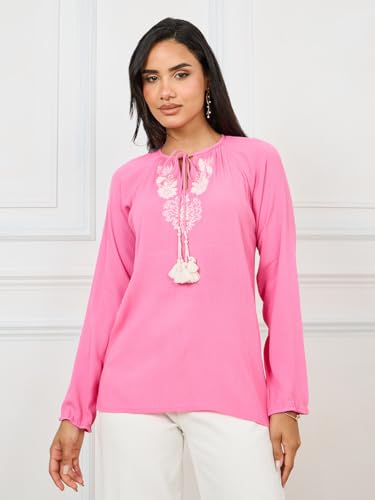 Image of Styli Women's Solid Regular Fit Tops