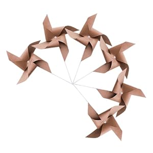 Abaodam S522 Papierowe Wiatraczki Dekoracyjne 6 szt.