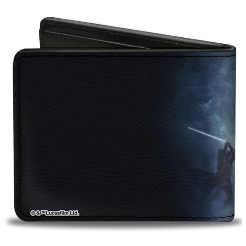 Star Wars Wallet, Bifold, Obi Wan Kenobi and Darth Vader Battle Pose, Vegan Leather2