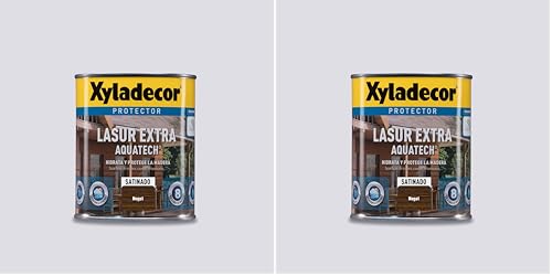 Xyladecor Lasur Extra Satinado Aquatech para madera Nogal 750 ml (Paquete de 2)