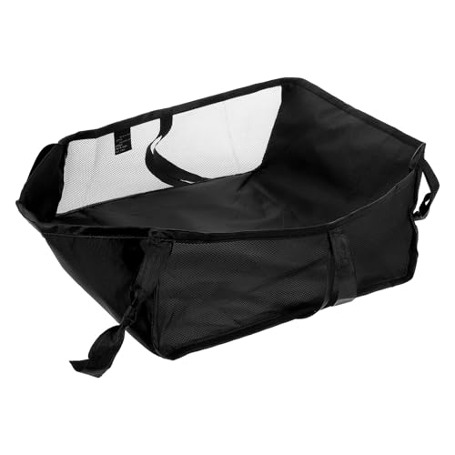 HIAKDOFT Bolsa Colgante de Malla Negra 35X38 CM para Carrito Organizador Inferior Cesta Reutilizable para Compras y Almacenaje Silla de Paseo