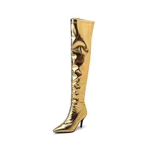 Bottes hautes pour femmes talon aiguille 8cm de mode style catwalk