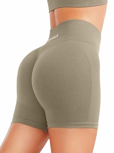 JOYSPELS Workout Shorts Women Gym Scrunch Butt Running Seamless Shorts Athletic High Waist Tummy Control