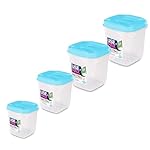 Use Max Container 550, 1, 1.5, 2 ML 4 Pc Set, Organize and Elevate Your Kitchen with Stylish, Space-Saving, and Versatile Storage Solution, Pink