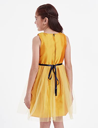Image of A.T.U.N. (All Things UBER Nice) Girl's Skater Knee Length Embroidered Sleeveless Stylish Party Dress