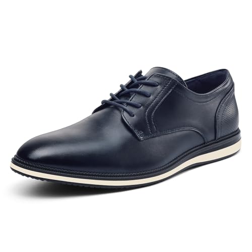 MERIDOS Mens Casual Oxfords Dress Shoes Business Formal Sneakers Navy Blue