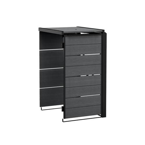 Keter Mülltonnen-Versteck Erweiterungsset | passend für 240 l Mülltonnen | Evotech Holzoptik | wetterfest und wartungsfrei | Stahlrahmen | zur Verwendung mit Keter Hideaway Unterschrank