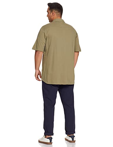Image of Amazon Brand - House & Shields Men's Solid Slim Casual Shirt (SS20H&SKS-01 Olive 2XL)