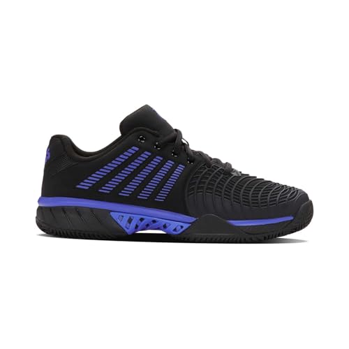 K-Swiss Express Light 3 Clay Tennis Shoe, Black/Dazzling Blue, 46 EU
