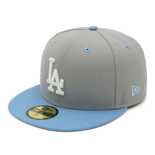 [ニューエラ] newera キャップ 59FIFTY 14561999 NER34C7730 MLB ロサンゼルス・ドジャース 大谷翔平 LAグレー/スカイブルー 灰色 2-Tone ONSPOTZ別注 メンズ レディース 帽子 ゴキュウフィフティー 5950 ストレート フラットバイザー 2トーンにゅーえら深めBBキャップ お出かけ紫外線カット 流行トレンドデザイン 機能性ぼうし