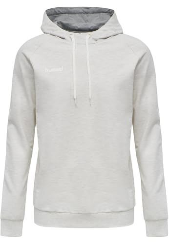 HmlGO 176 - Felpa in Colore: Melange con cappuccio cotone