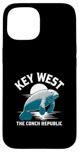 Key West Manatee The Conch Republic �t�����_ �T���Z�b�g �X�}�z�P�[�X iPhone 15 �p
