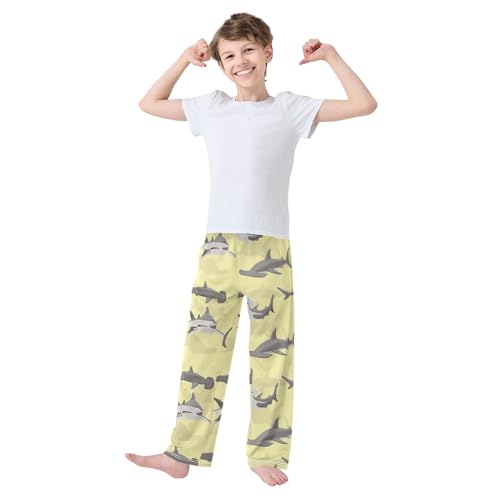 Great Hammerhead Boys Pants Boys Athletic Pants Long Pant for Boy with Pockets Wide-Leg Size 6-14Y3