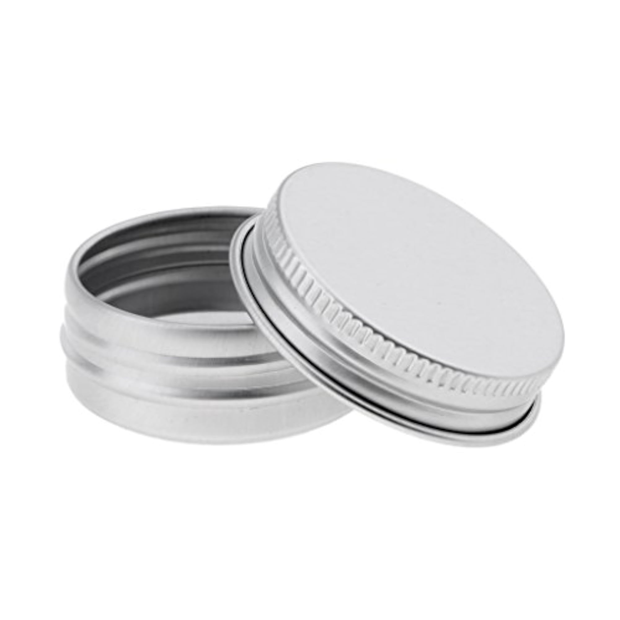 10x 1/2-Ounce Screw Top Flat Aluminum Containers
