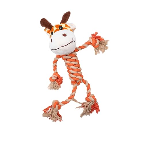 SEWOART Pet Toy Dog Cotton Rope Plush Toy Woven Chewing Fun Animal for Pet's Play and Boredom Relief