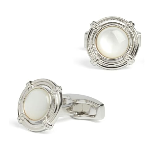 Simon Carter TCJ[^[ JtX{^ Mother of Pearl Life Buoy Cufflink LFEBYWHT CS614-3
