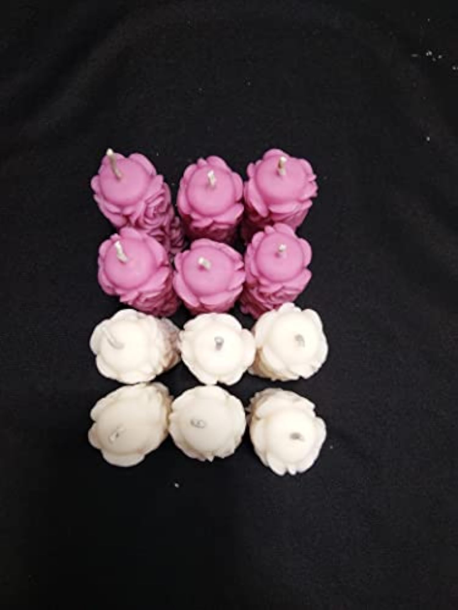 VGroot Rose Mini Round Pillar Scented Candle 12 Pack Combo for Home Decor
