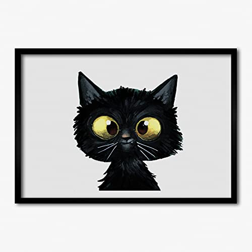 Cadre de chat 70x50 cm en bois Tulup pour décorer un salon chaleureux