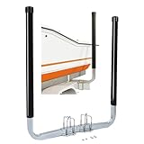 ECOTRIC 40"-48" Boat Trailer Guide for Ski Boat Fishing Boat or Sailboat Trailer Fits Frames up to 3" W x 4-1/4" H Silvery Brackets & Black Pipes Zinc-Plated
