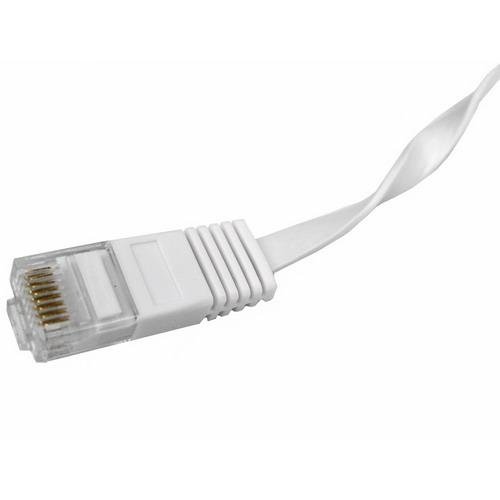 Cables Unlimited UTP-1800-07W UltraFlat Cat6 Patch Cables (7 feet, White)