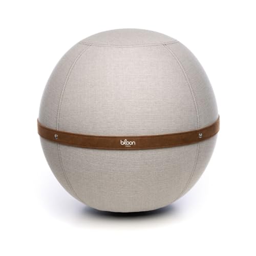 Bloon Siège Ballon Bureau Ergonomique | Anti Mal de Dos, Anti-dérapant, Anti-tâches & Ultra-résistant | Fait à la Main au Portugal | Couleur Ivoire | 65 cm