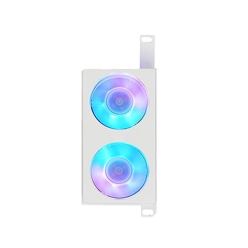 Refroidisseur de mémoire DDR4 DDR5 blanc à double ventilateur PWM ARGB