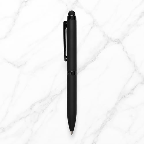 Image of Pen Paradise Set of 2 Matte Black Mini Ball Pen with Glossy Clip | Twist Mechanism | Smooth 0.6mm Blue Ink | Metallic Premium Pocket Pen for Office, Professionals & Gifting
