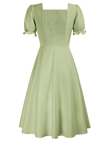 Belle Poque Women'S Vintage Tea Party Dresses Sweetheart Neckline Puff Sleeve Dress thumb #1