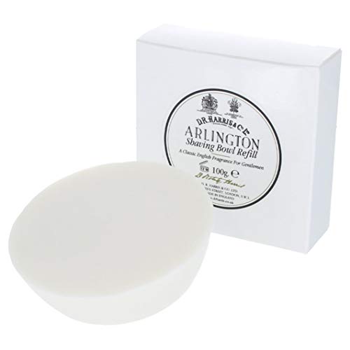 D. R. Harris & Co. Arlington Triple Milled Shave Soap Refill for Wooden or Porcelain Shaving Bowls, 100 Grams