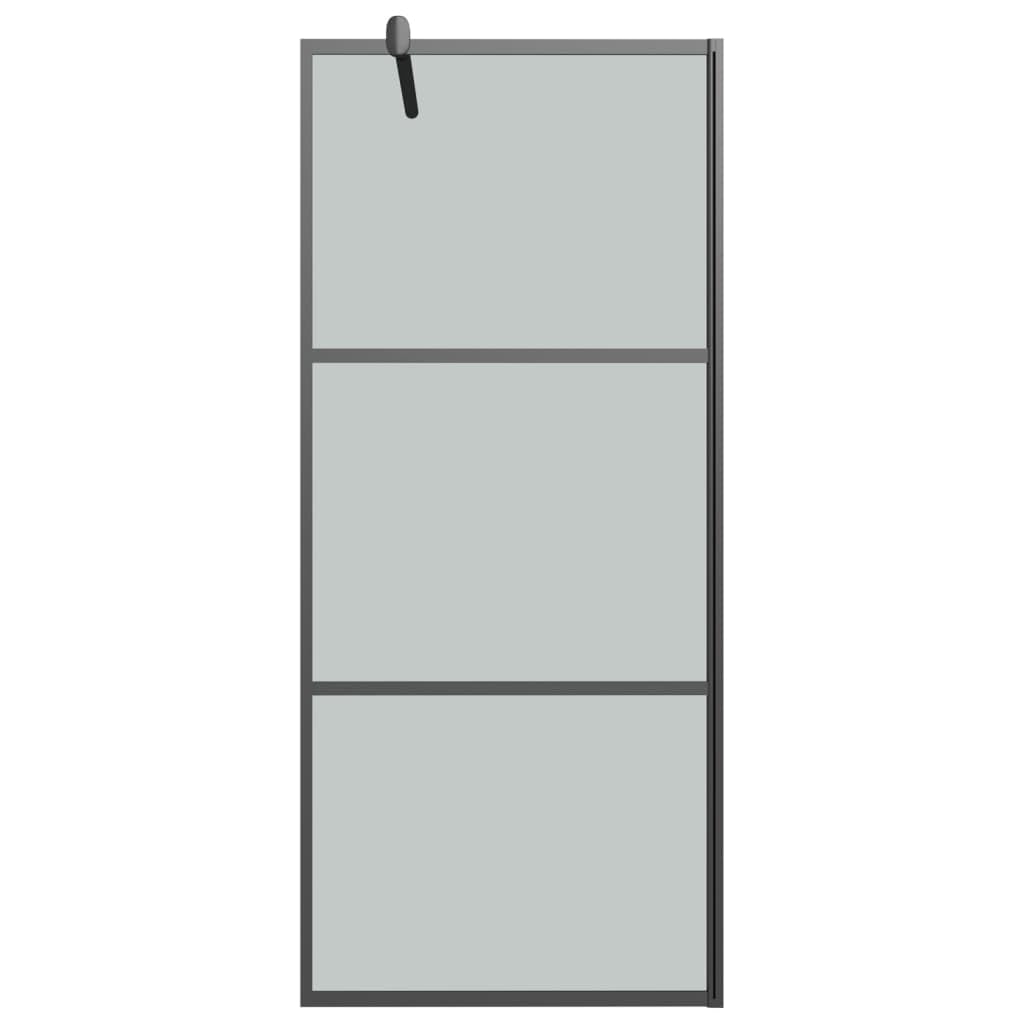 ZEYUAN Mampara Ducha con Estante Vidrio ESG y Aluminio Negro 80x195 cm, Mampara Bañera, Mampara Baño Ducha, Cabina De Ducha, Mampara Baño - 3185454