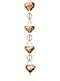 Monarch Rain Chains Pure Copper Eastern Hammered Cup Rain Chain, 8.5 Ft Decorative Rain Catcher Chain for Gutters, Large Rain Chains for Outside, Rain Gutter Replacement Downspout