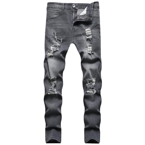 Mens Summer Slim Fit Straight Tube Hip Hop Pants Thin Pants Straight Blue Jean3
