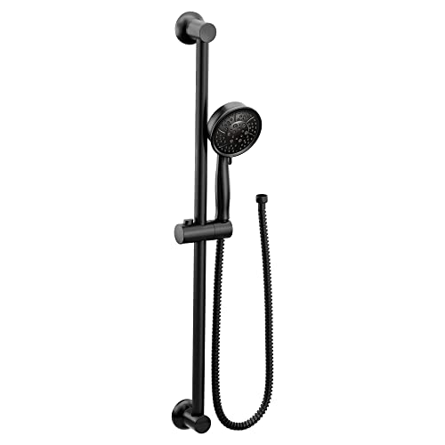 Moen 3667Epbl Showering Acc-Core Eco-Performance Handheld Showerhead With 69 Long Hose Featuring 30-Inch Slide Bar, Matte Black #TOP1