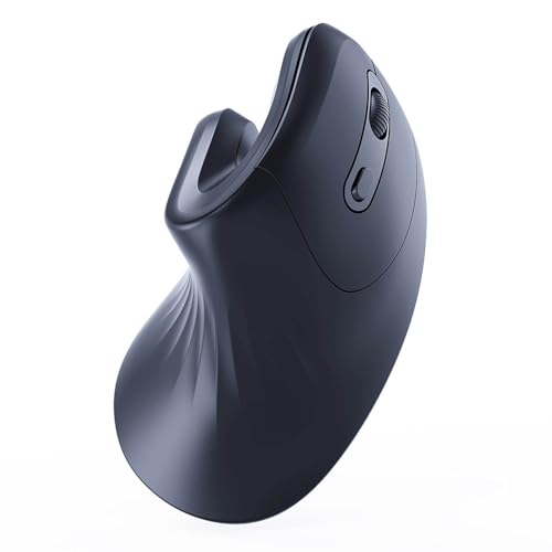 Gembird Souris Optique sans Fil Ergonomique – Conception Verticale, DPI Réglable (800/1200/1600), Récepteur Nano USB 2.4G, Compatible Windows 10/11, Noire