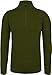 Produktbild normani Herren Premium Merino Outdoor Langarm-Shirt Longsleeve mit ReiÃverschluss, 100% Merinowolle Pullover mit 1/4 Zip Farbe Grün GröÃe L/52