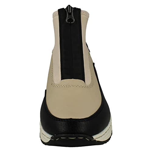 Rieker Ladies Casual Sporty Ankle Boots N6352-60 - Beige Combination Textile - UK Size 6 - EU Size 39 - US Size 8