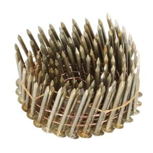 #US 7200Pcs 1-3/4" 0.12" 15 Degree Galvanized Coil Roofing Nail 3/8" Head Diameter