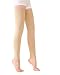 TOFLY Thigh High Compression Stockings Opaque, Firm Support 15-20 mmHg Gradient Compression with Silicone Band, Footless Compression Sleeves, Treatment Swelling, Varicose Veins, Edema, Beige L