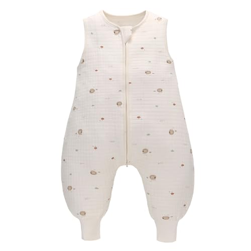 Image of Miracle Baby Sleep Sack with Feet, 1.0 TOG Sleeveless Sleeping Sack with Legs, Breathable Cotton Sleeping Bag for Toddlers