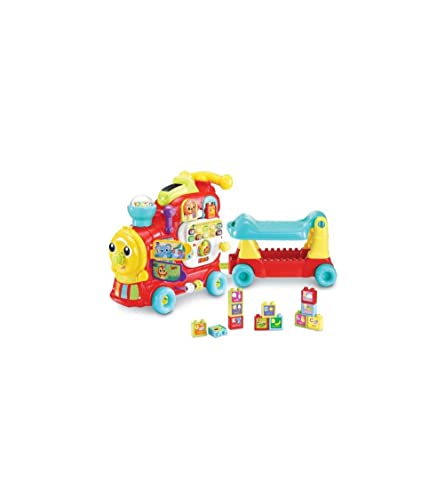 VTech Maxiloco Mon Trotti Train 7 en 1 Trotteur Pousseur Bébé Porteur Évolutif Tableau d'Éveil Interactif Détachable Blocs de Construction Alphabet Cadeau Bébé Dès Contenu en Français - vue 3